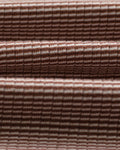 wax london men's Montague - Brown And Ecru Striped Ribbed Organic Cotton Vest