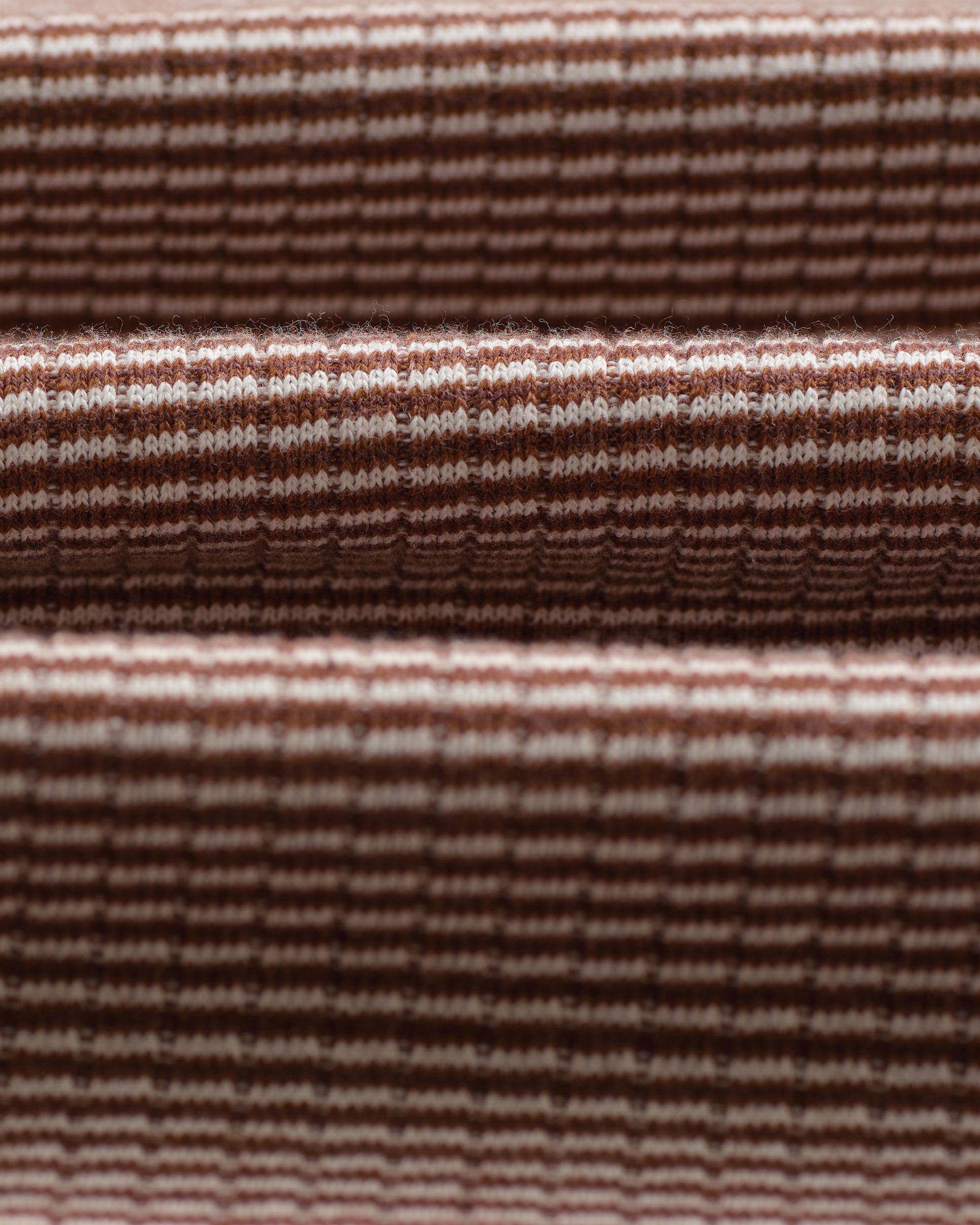 wax london men's Montague - Brown And Ecru Striped Ribbed Organic Cotton Vest