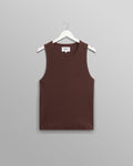wax london men's Montague - Brown Ribbed Organic Cotton Vest