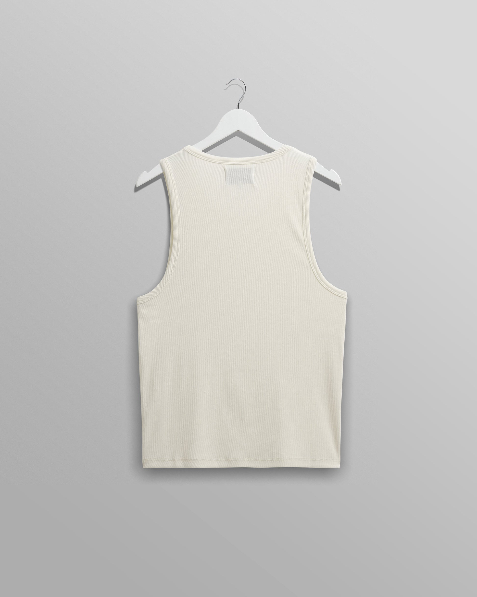 wax london men's Montague - Ecru Ribbed Organic Cotton Vest