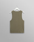 wax london men's Montague - Khaki Ribbed Organic Cotton Vest