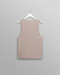 wax london men's Montague - Taupe Grey Ribbed Organic Cotton Vest