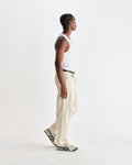 wax london men's Montague - White Ribbed Organic Cotton Vest