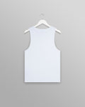 wax london men's Montague - White Ribbed Organic Cotton Vest