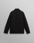wax london men's Mount - Brown Reversible Bobble Wool Overshirt