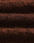 wax london men's Mount - Brown Reversible Bobble Wool Overshirt
