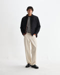 wax london men's Mount - Brown Reversible Bobble Wool Overshirt