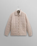wax london men's Mount - Natural Reversible Boucle Wool Overshirt