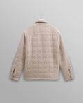 wax london men's Mount - Natural Reversible Boucle Wool Overshirt