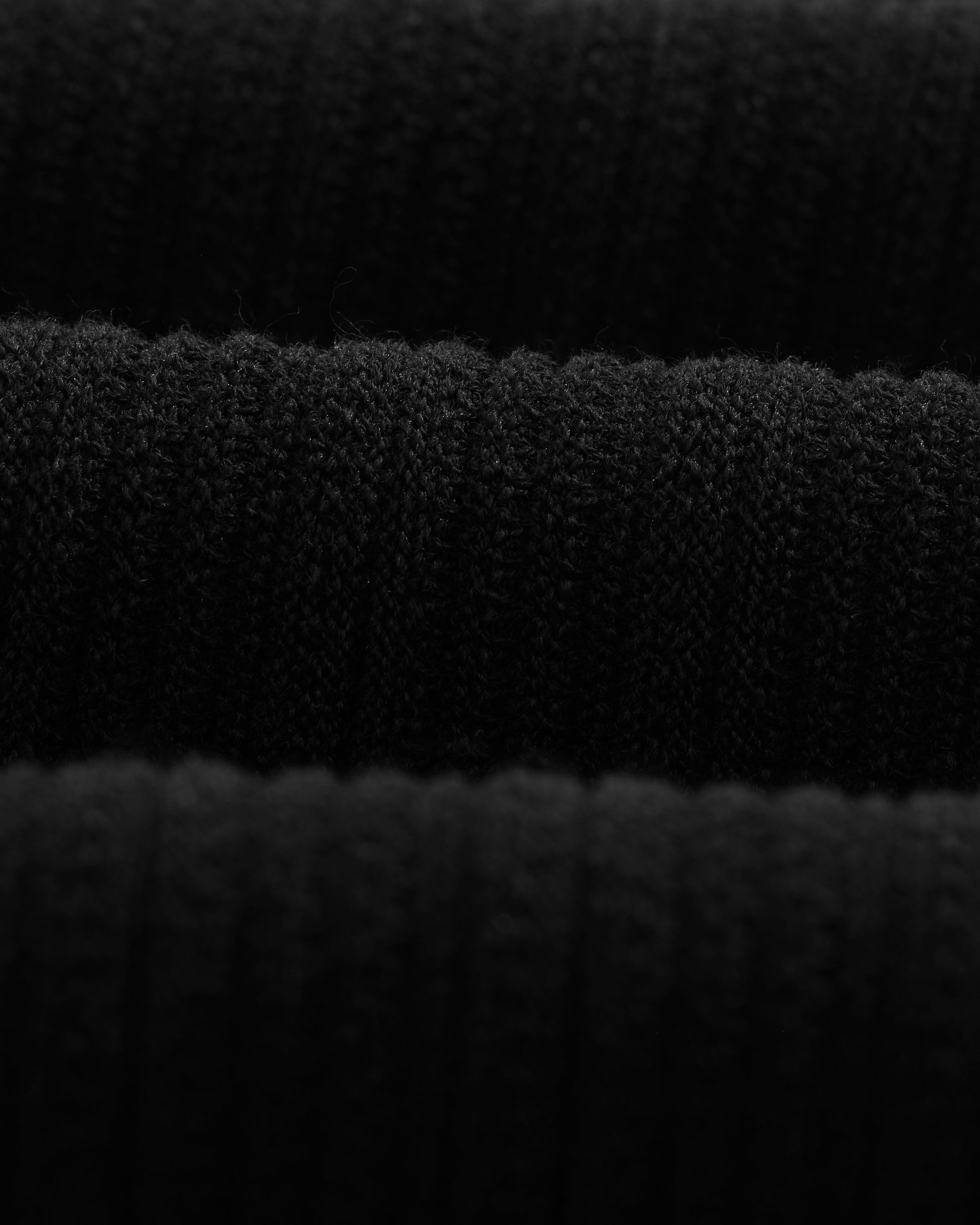 wax london men's Naples - Black Textured Knitted Polo Shirt