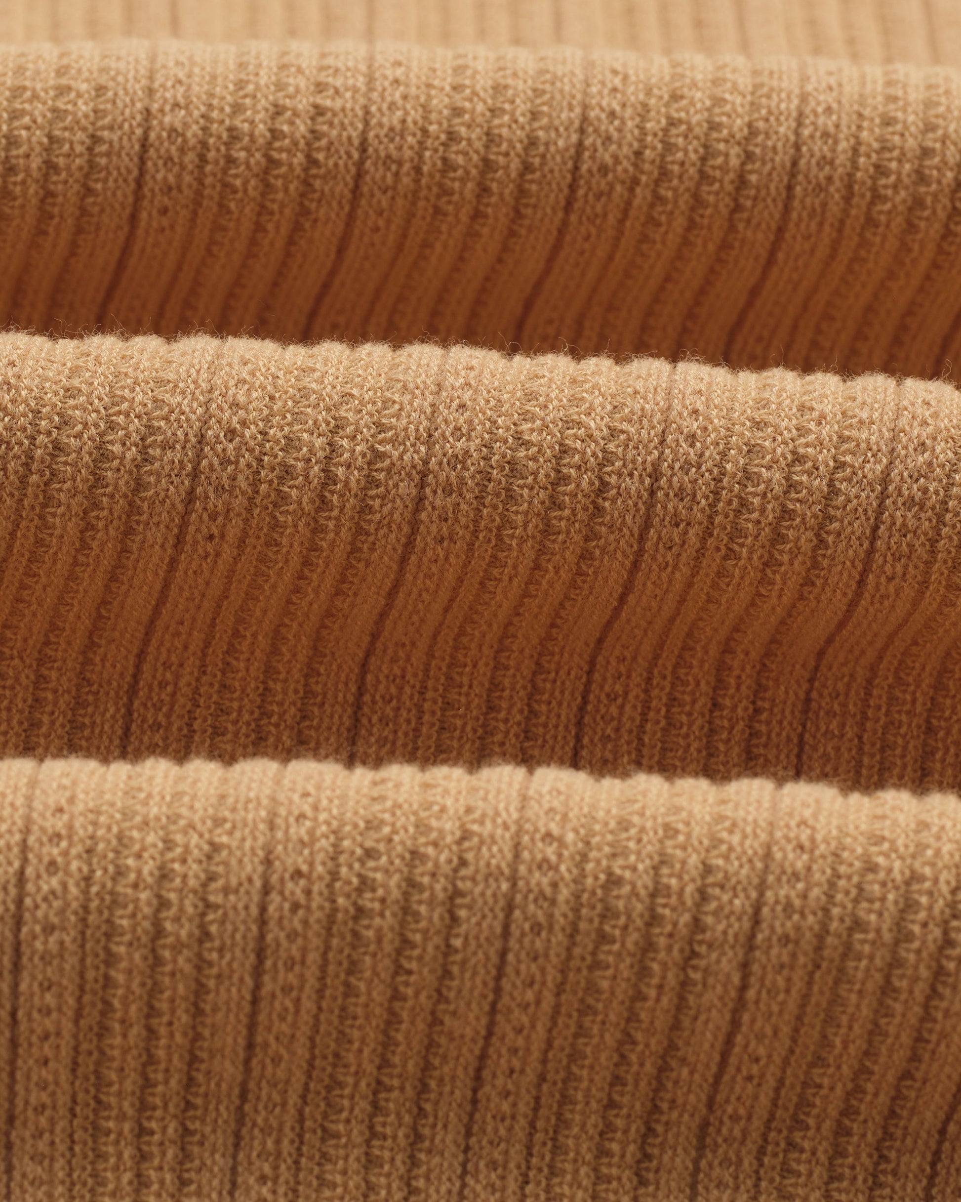 wax london men's Naples - Camel Textured Knitted Polo Shirt