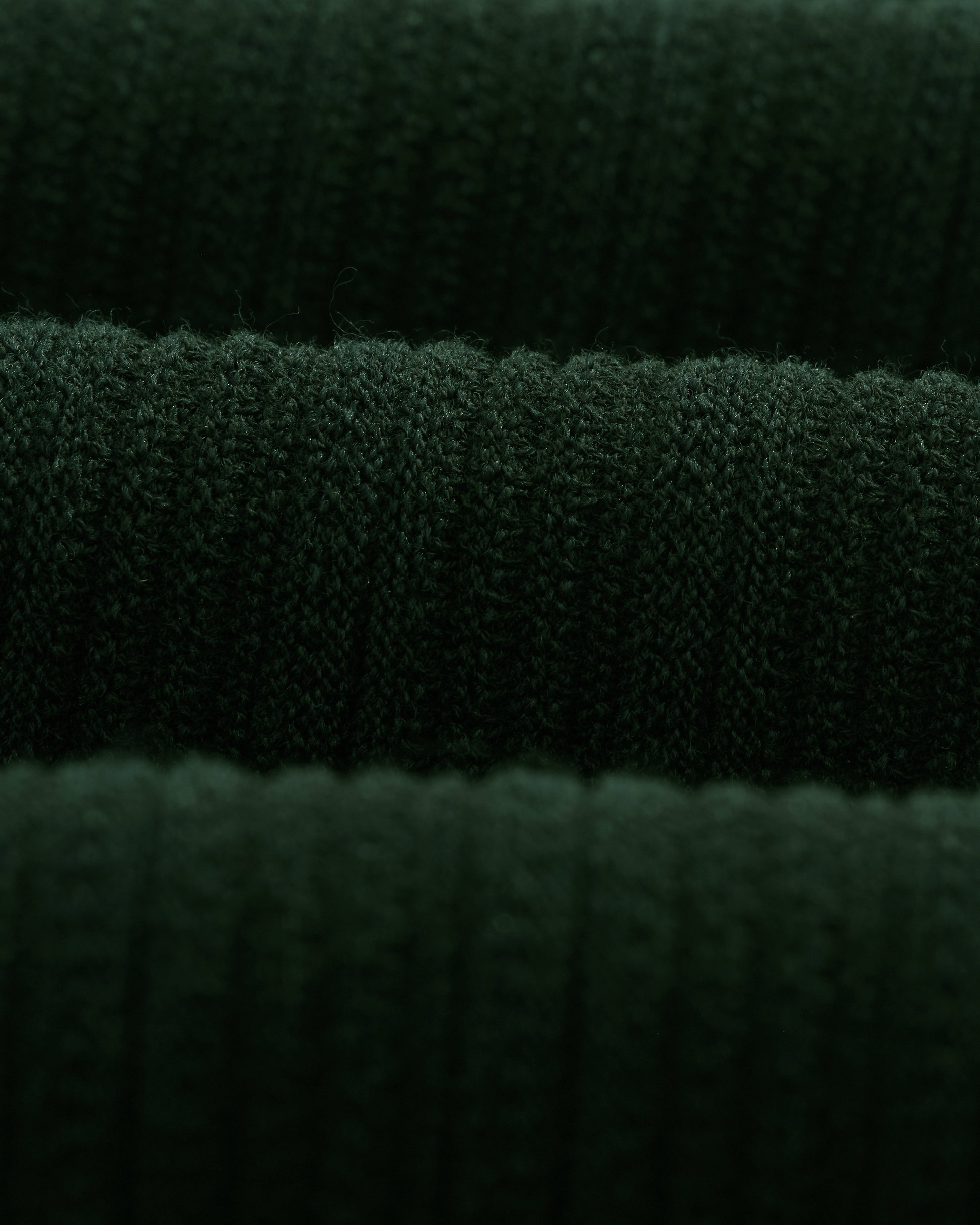 wax london men's Naples - Dark Green Textured Knitted Polo Shirt