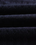 wax london men's Naples - Navy Diamond Stripe Knitted Polo