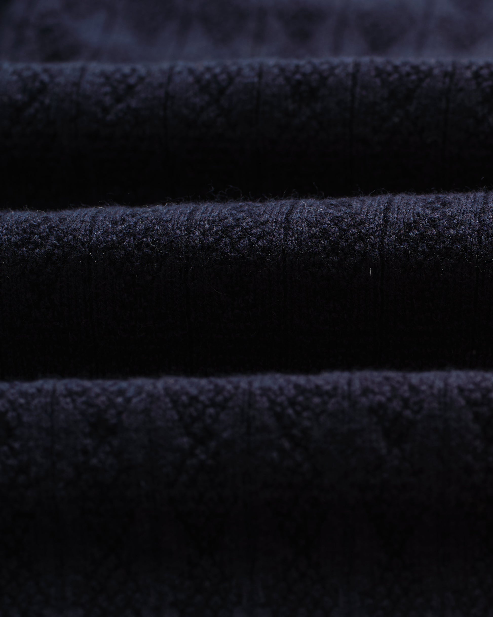 wax london men's Naples - Navy Diamond Stripe Knitted Polo