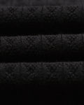 wax london men's Oban - Black Diamond Stripe Knitted Polo