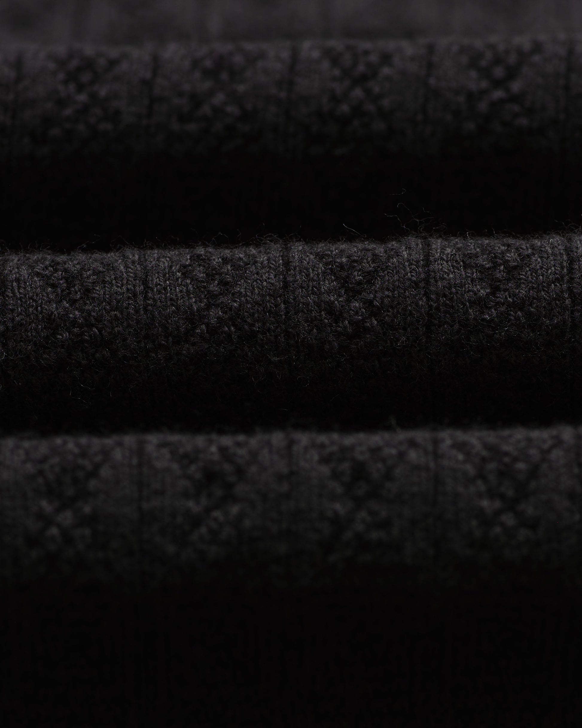 wax london men's Oban - Black Diamond Stripe Knitted Polo