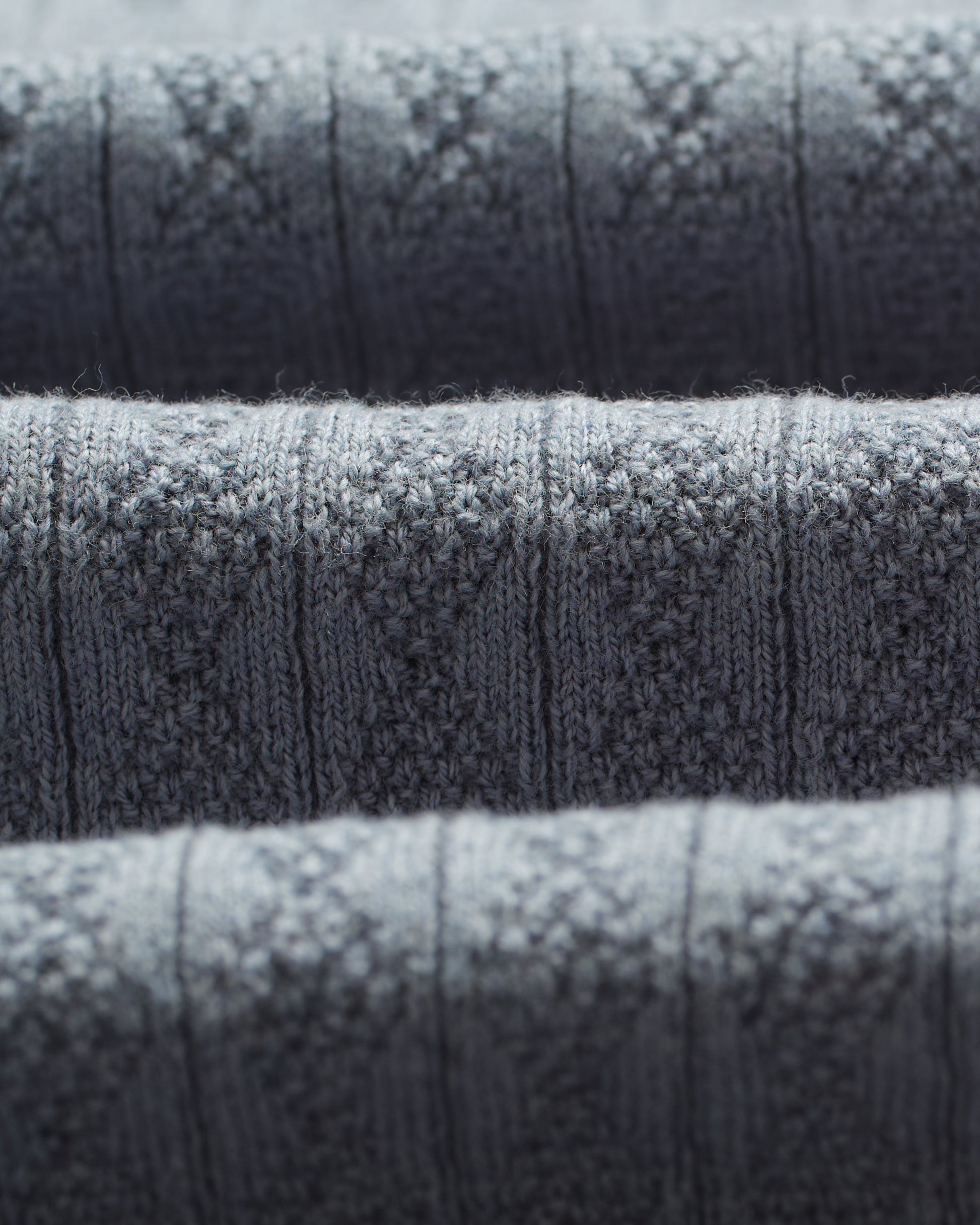 wax london men's Oban - Grey Blue Diamond Stripe Knitted Polo