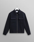 wax london men's Osier - Navy Heavy Twill Jacket