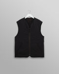 wax london men's Paragon - Black And Brown Reversible Paisley Borg Gilet