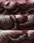 wax london men's Park - Burgundy And Ecru Floral Jacquard Jacket