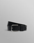 wax london men's Paton - Black Leather Belt