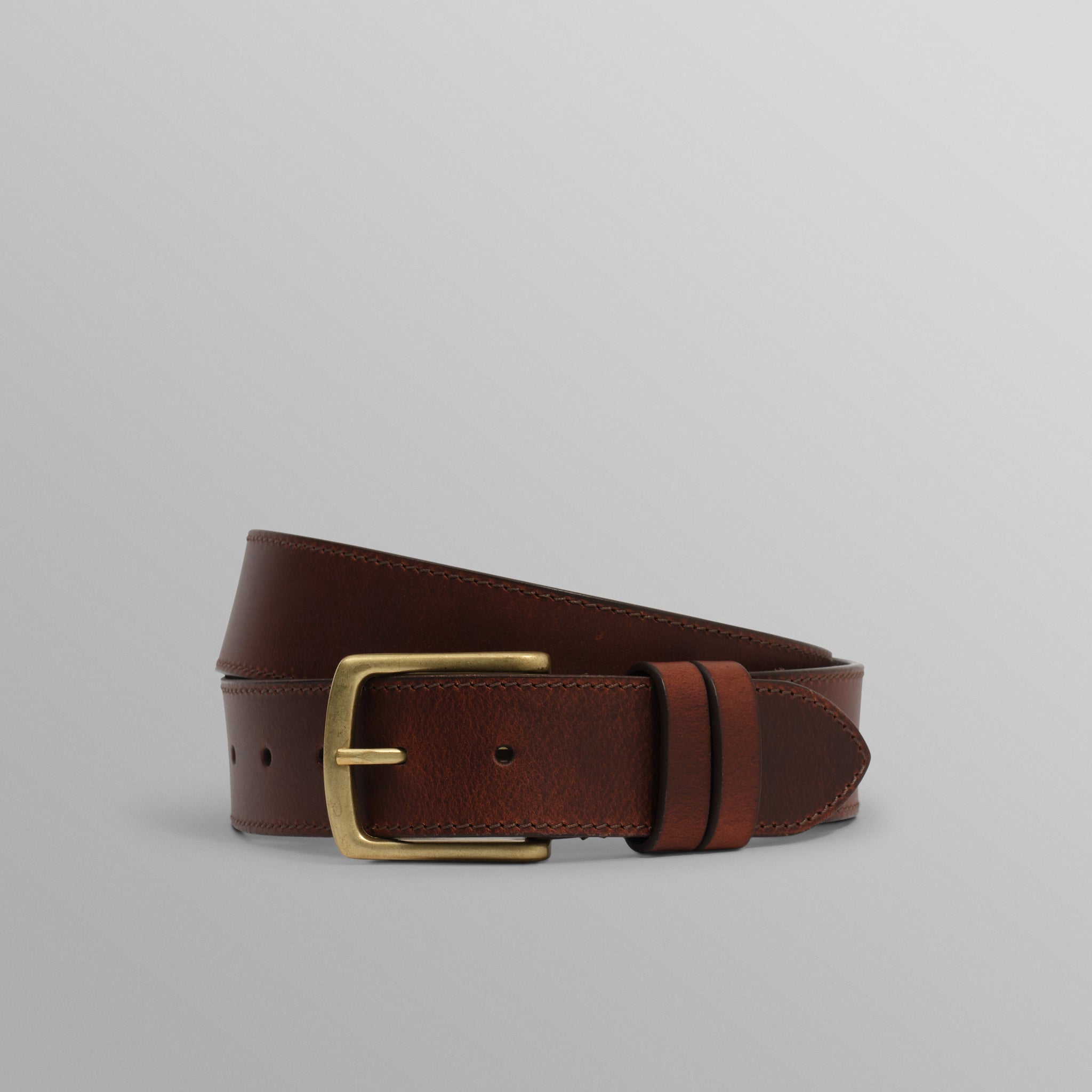 wax london men's Paton - Brown Leather Belt