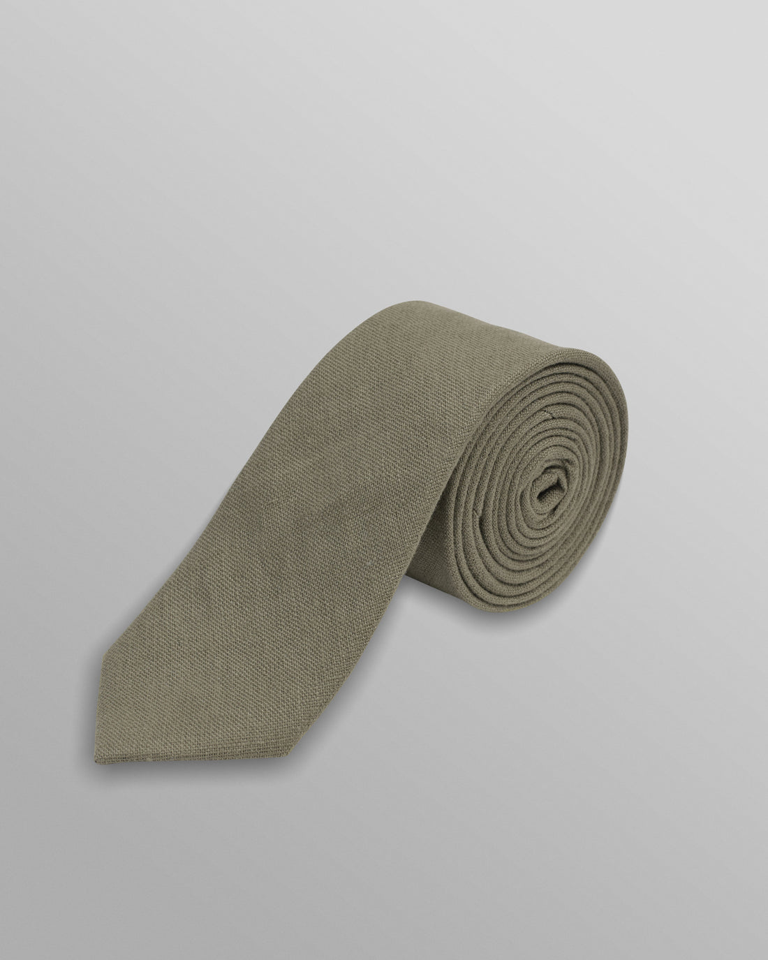 wax london men's Pavillion - Khaki Linen Tie