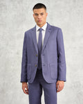 wax london men's Pavillion - Mid-Blue Linen Tie