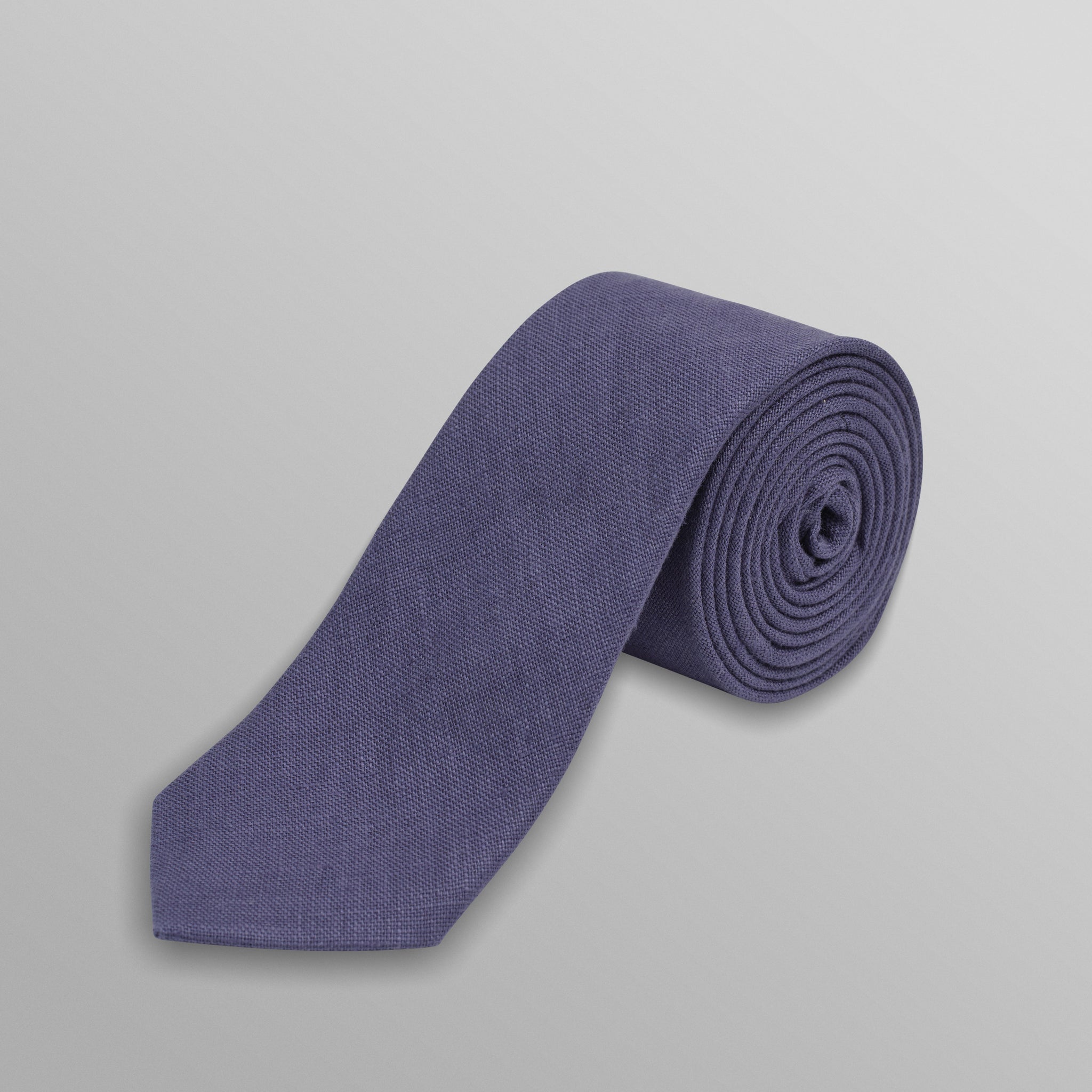 wax london men's Pavillion - Mid-Blue Linen Tie