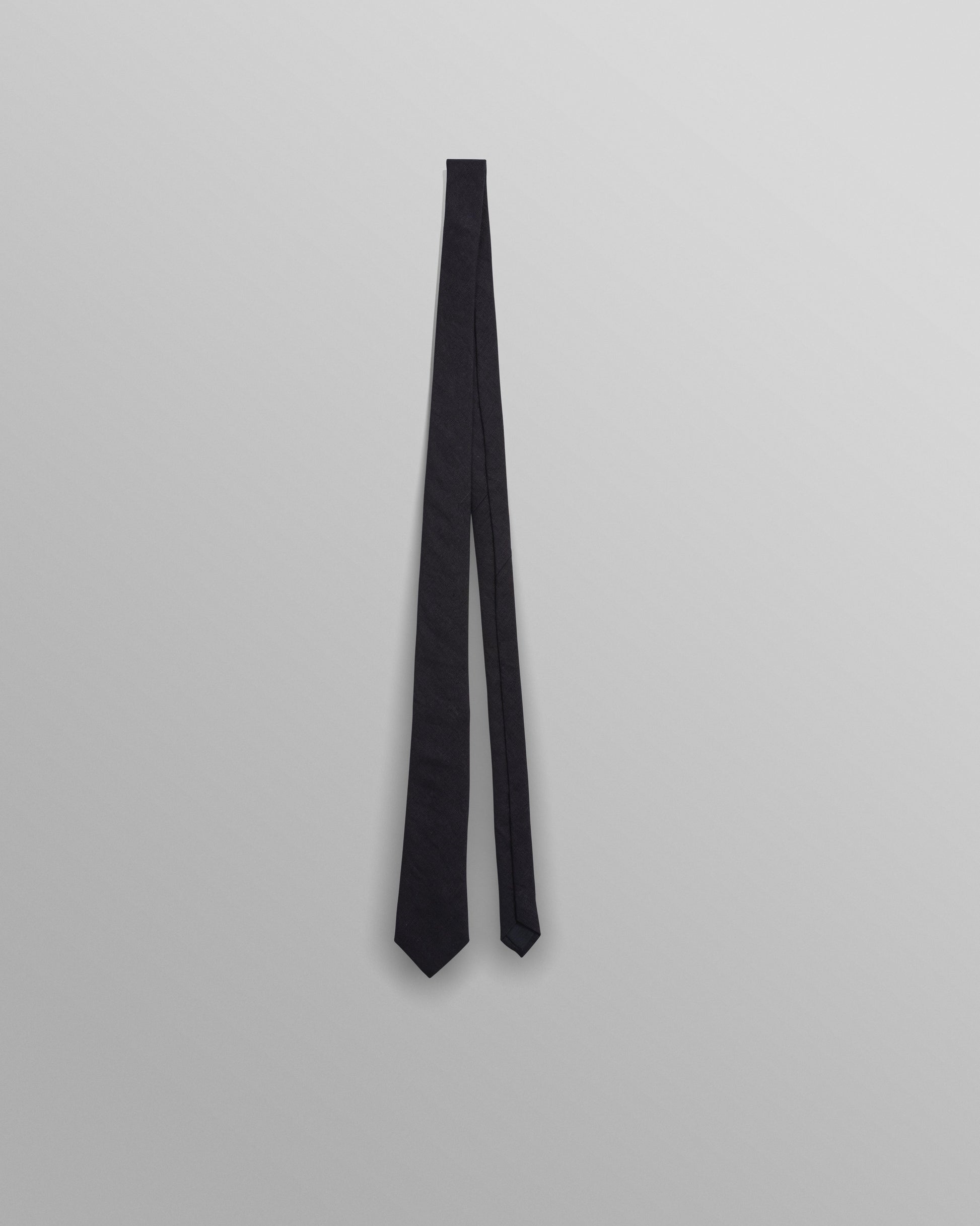 wax london men's Pavillion - Midnight Navy Linen Tie