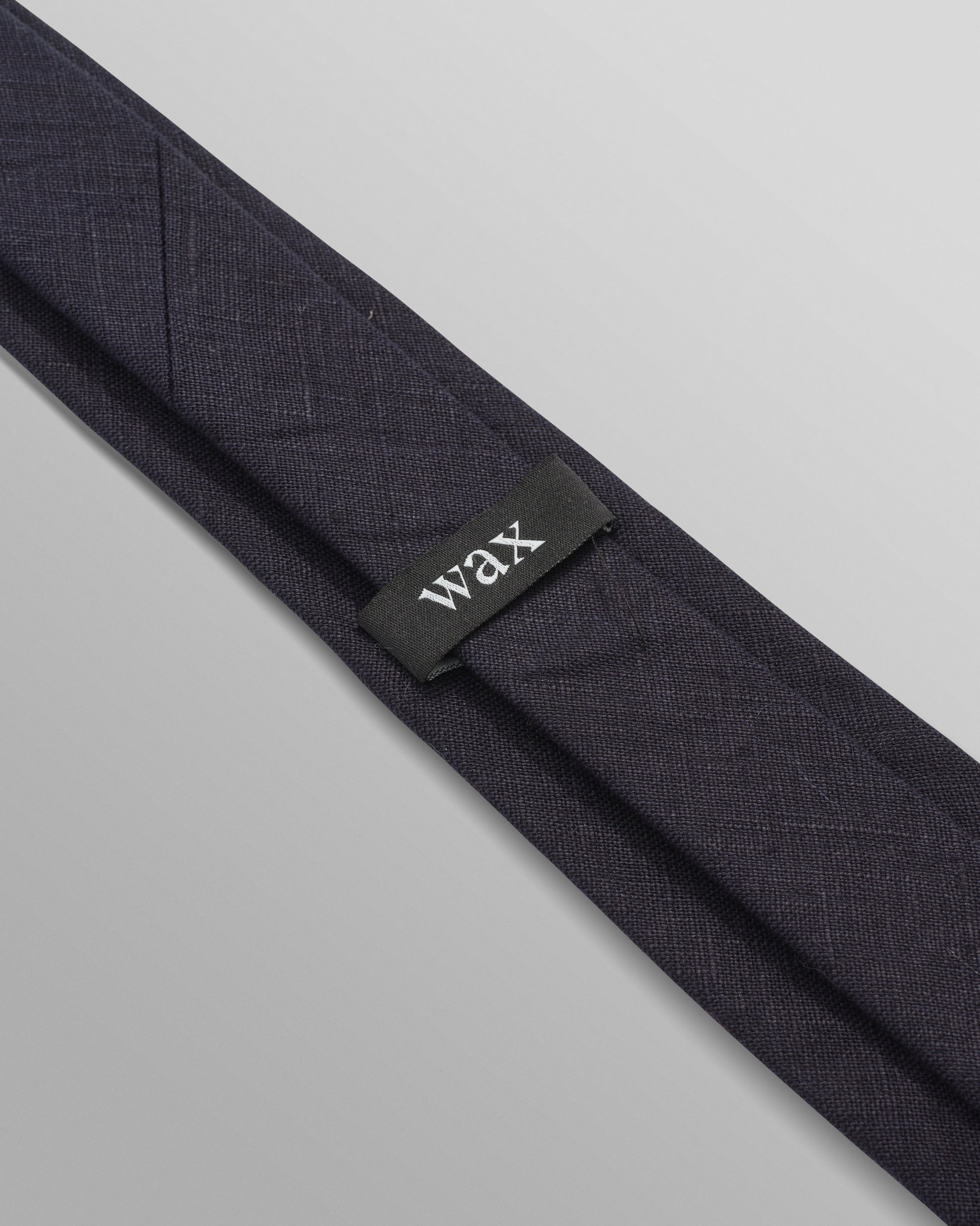 wax london men's Pavillion - Midnight Navy Linen Tie
