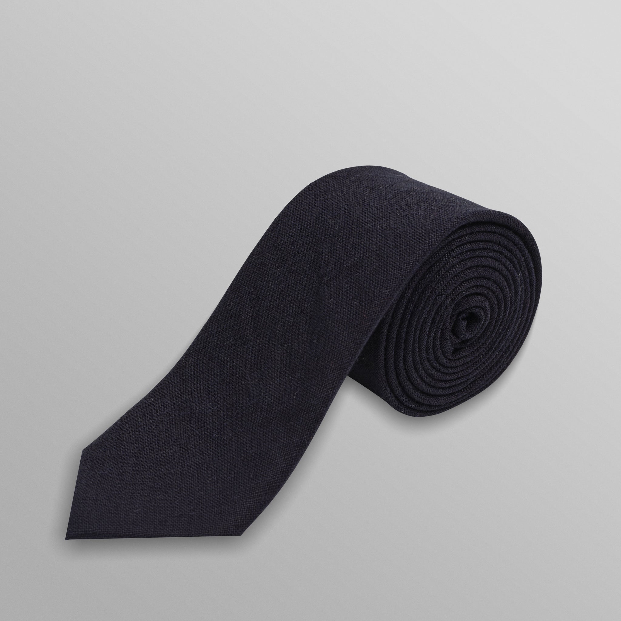 wax london men's Pavillion - Midnight Navy Linen Tie