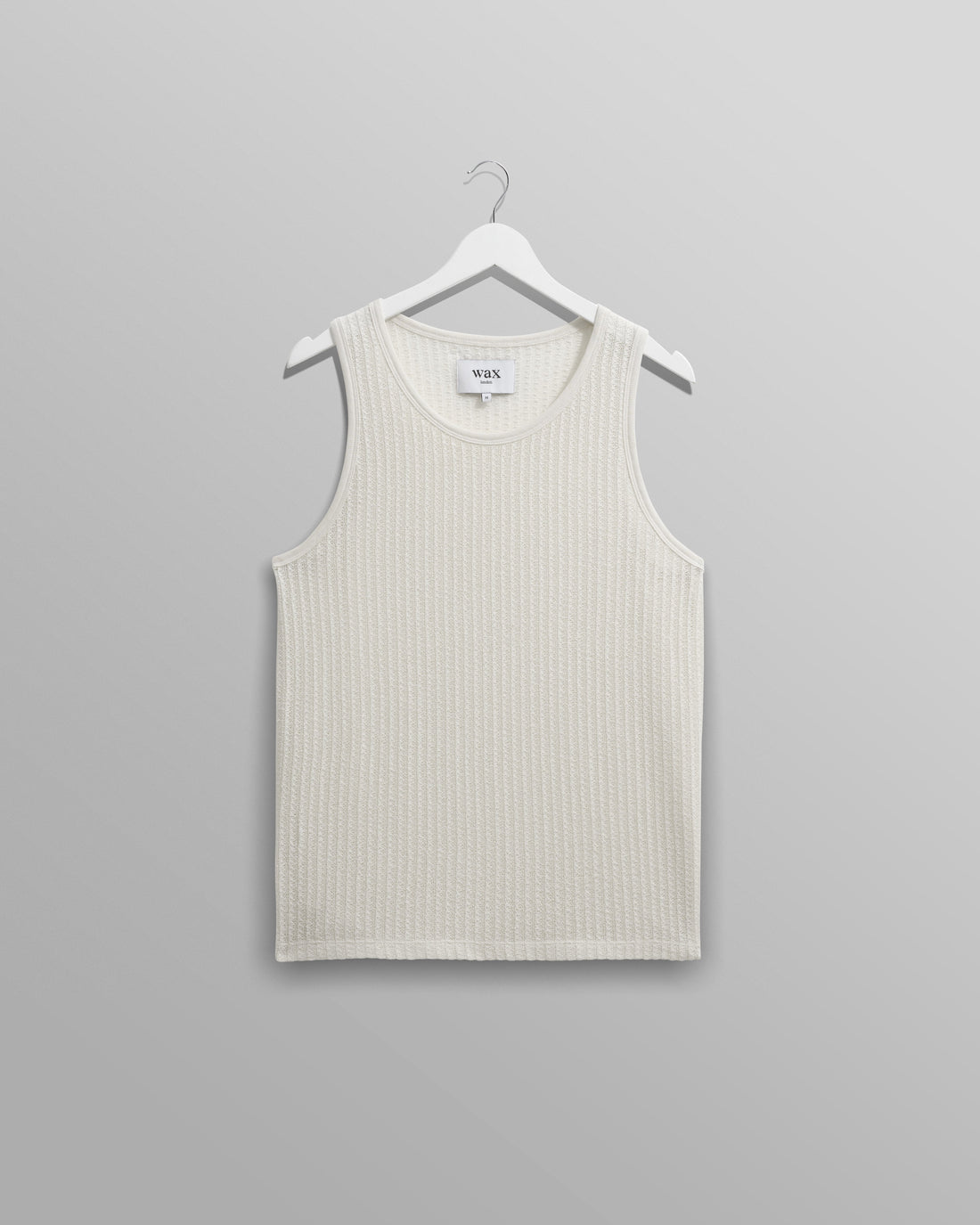 wax london men's Prim - Ecru Open Knit Vest