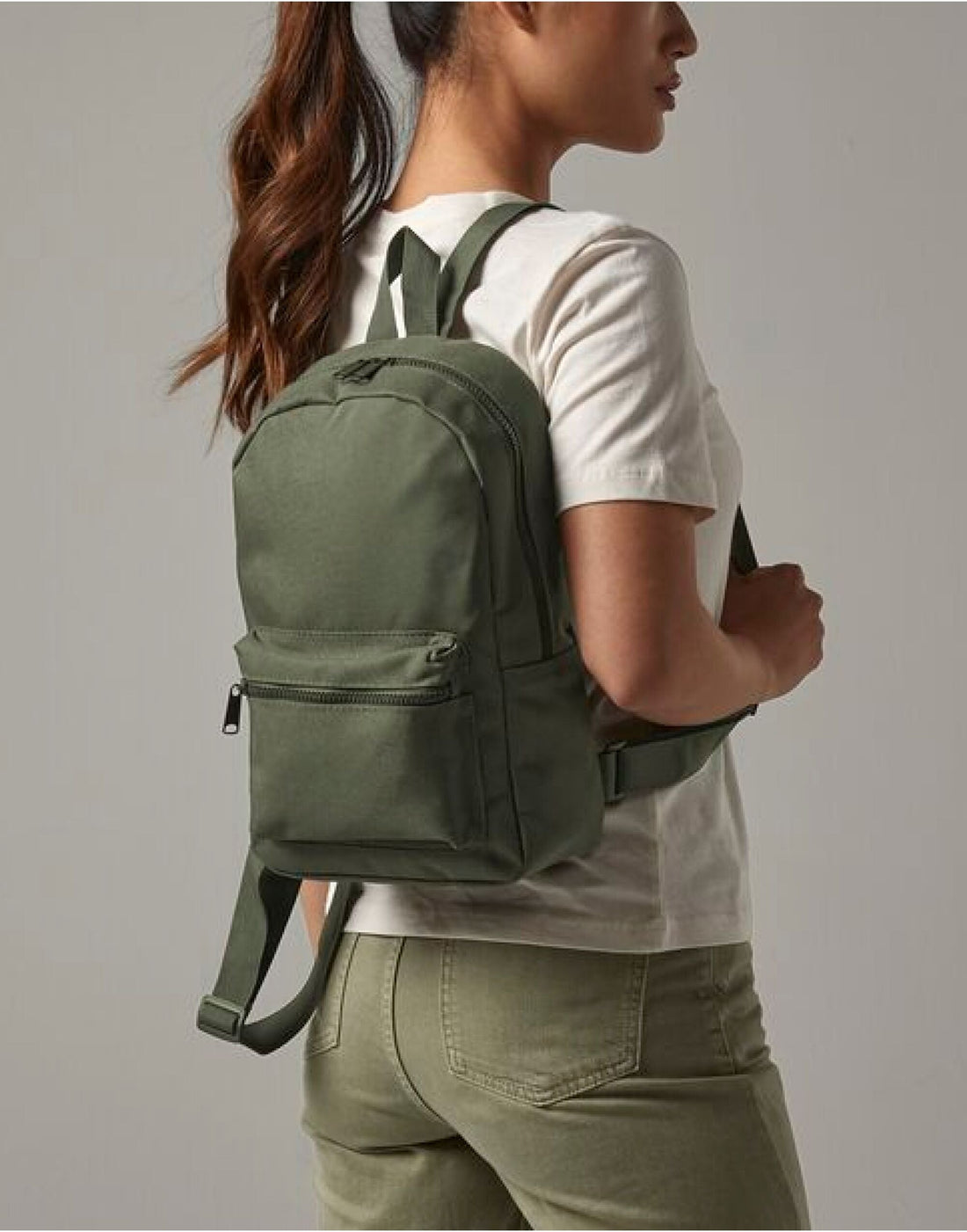 BagBase | Mini Essential Fashion Backpack | Logo Free Clothing