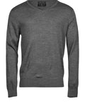 Tee Jays Mens V Neck Knitted Sweater | Merino Blend | Pullover | 3 Colours | S-3XL - Knitwear - Logo Free Clothing