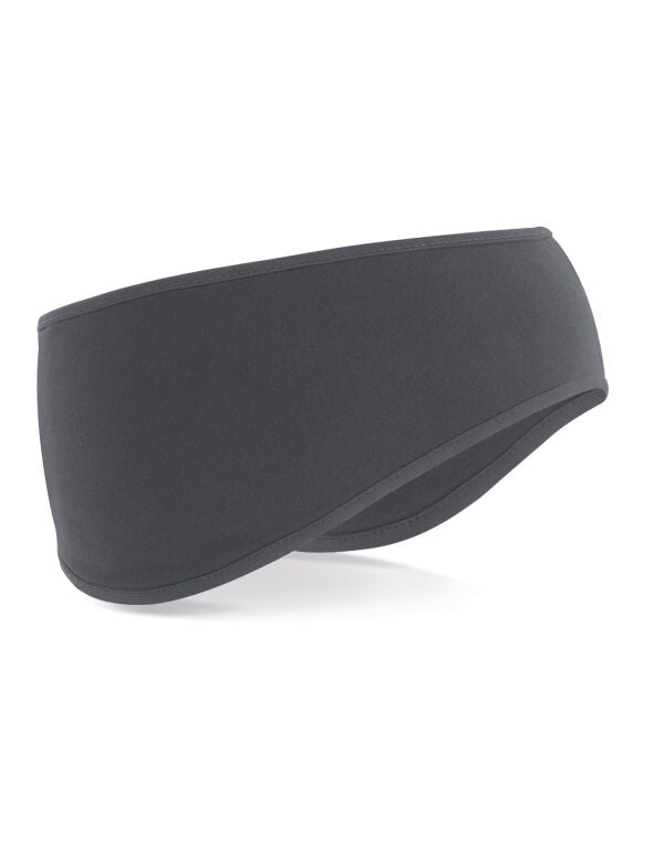 Beechfield Softshell Sports Tech Headband | Unisex | Breathable | Black or Grey | One Size - Hat - Logo Free Clothing