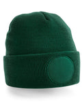 Beechfield Circular Patch Beanie | Unisex | Double Knit | Cuffed | 8 Colours | One Size - Hat - Logo Free Clothing