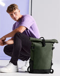 BagBase | Block Roll-Top Backpack | Logo Free Clothing