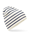 Beechfield Original Deep Cuffed Striped Beanie | Unisex | Double Knit | 4 Colours | One Size - Hat - Logo Free Clothing