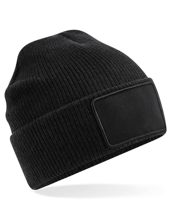 Beechfield Removable Patch Thinsulate™ Beanie | Unisex | Thermal | 4 Colours | One Size - Hat - Logo Free Clothing