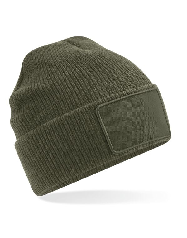 Beechfield Removable Patch Thinsulate™ Beanie | Unisex | Thermal | 4 Colours | One Size - Hat - Logo Free Clothing