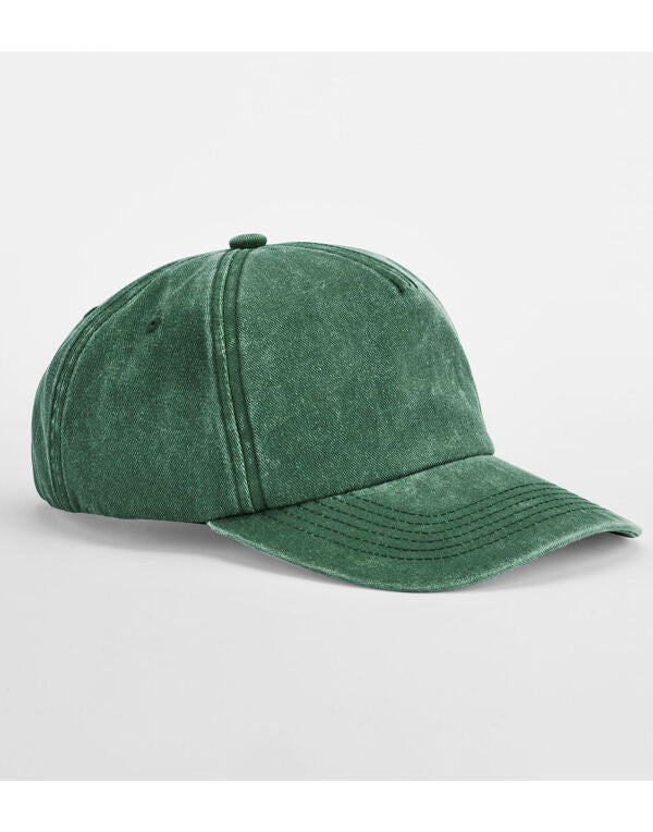 Beechfield Relaxed 5 Panel Vintage Cap | Unisex | Cotton | 5 Washed Colours | One Size - Hat - Logo Free Clothing