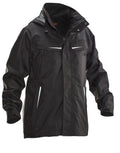 Jobman Mens Shell Jacket | Very Waterproof | Breathable | Hooded | Navy or Black | S-2XL - Winter Jacket - Logo Free Clothing