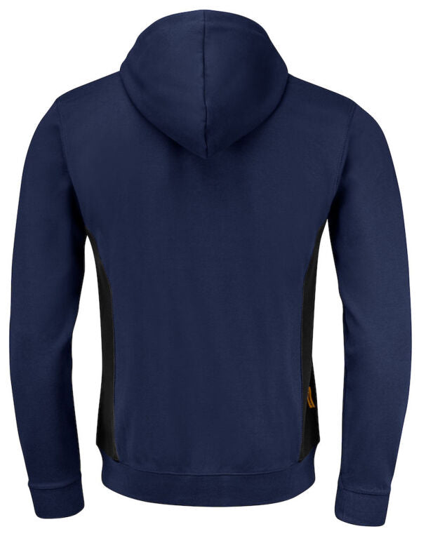 Jobman Mens Full-Zip Hoodie | Zip-Up Hooded Top | Cotton Blend | Black or Navy | S-2XL - Hoodie - Logo Free Clothing