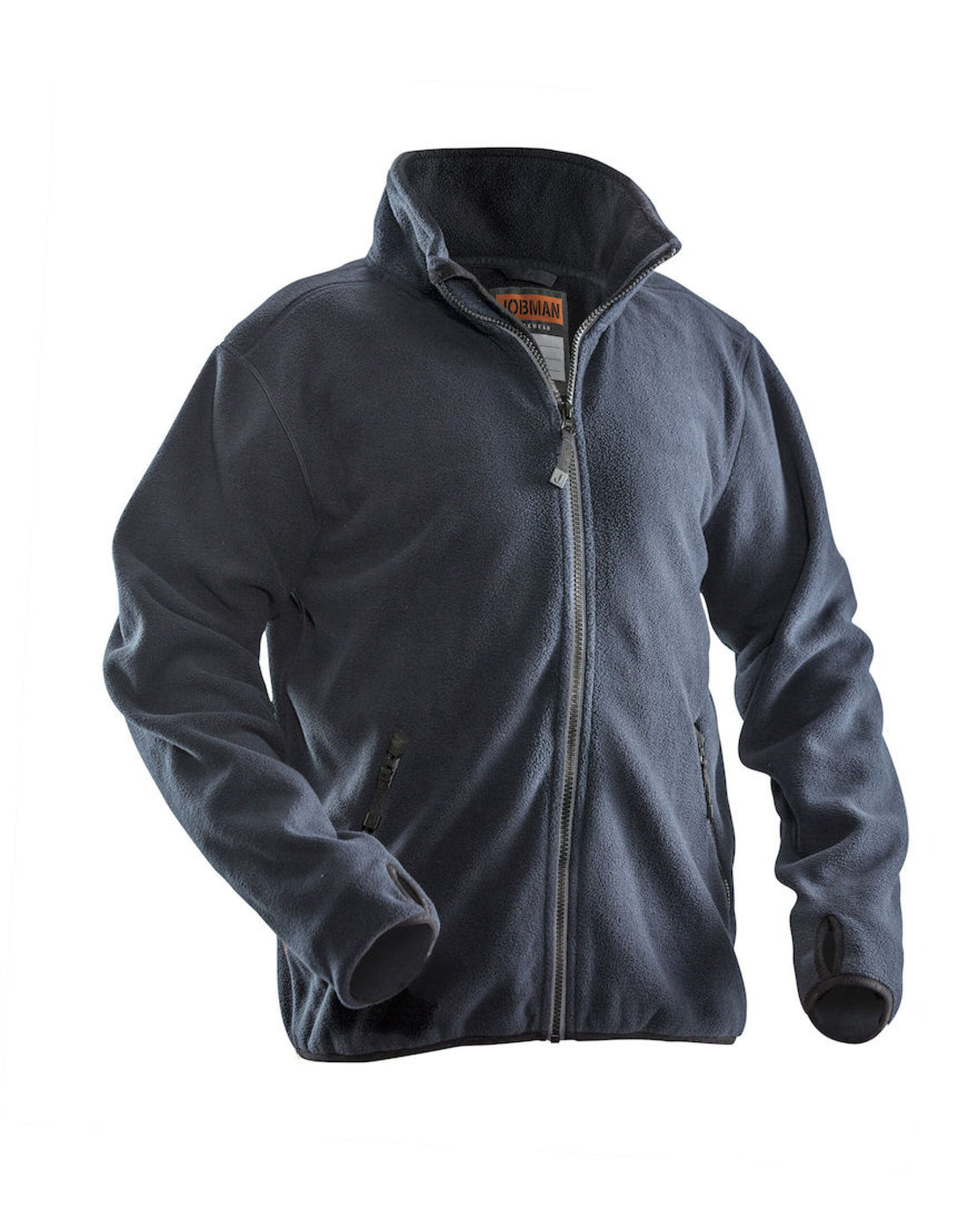 Jobman Mens Fleece Jacket | Full Zip | Warm | Soft | Durable | Black or Navy | S-2XL - Fleece - Logo Free Clothing