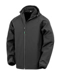 Result Recycled Mens 3-Layer Hooded Softshell Jacket | Waterproof | Black | S-4XL - Summer Jacket - Logo Free Clothing