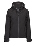 Tee Jays All Weather Ladies Hooded Winter Jacket | Waterproof | Breathable | Black | S-2XL - Winter Jacket - Logo Free Clothing