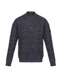 Regatta Solomon Mens Half Zip Knitted Pullover | Heavyweight Jumper | Grey or Navy | S-3XL - Sweatshirt - Logo Free Clothing