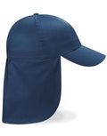 Beechfield Junior Legionnaire Style Cap | 100% Cotton | 7 Colours | Kids Unisex Size - Hat - Logo Free Clothing