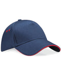 Beechfield Ultimate Sandwich Peak Cap | Unisex | Cotton Drill | 14 Colours | One Size - Hat - Logo Free Clothing
